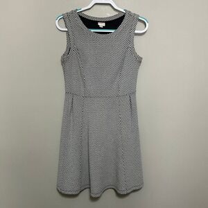Merona Women's Dress S/P Black & White Geometric Print Sleeveless Fit‎ & Flare